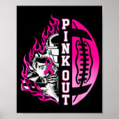 In October We Wear Nk Football Breast Cancer Aware Poster (Voorkant)