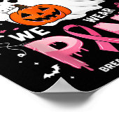 In October We Wear Nk Funny Halloween Ghost Breast Poster (Hoek)