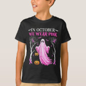 In October We Wear Nk Ghost Boo Breast Cancer Wome T-shirt (Voorkant)
