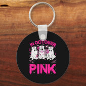 In October We Wear Nk Ghost Nurse Halloween Breast Sleutelhanger (Voorkant)