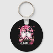 In October We Wear Nk Ghost Witch Breast Cancer Aw Sleutelhanger (Voorkant)