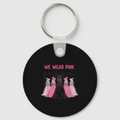 In October We Wear Nk Halloween Breast Cancer Awar Sleutelhanger (Voorkant)