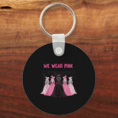 In October We Wear Nk Halloween Breast Cancer Awar Sleutelhanger (Voorkant)
