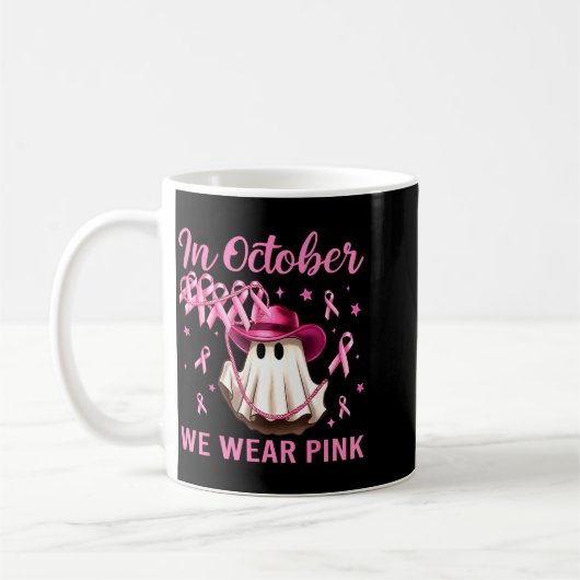 In October We Wear Nk Men Women Breast Cancer Awar Koffiemok (Links)
