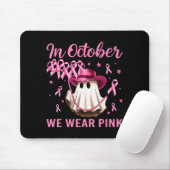 In October We Wear Nk Men Women Breast Cancer Awar Muismat (Met muis)