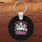 In October We Wear Nk Nurse Ghost Halloween 2025  Sleutelhanger (Voorkant)