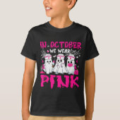 In October We Wear Nk Nurse Ghost Halloween Breast T-shirt (Voorkant)