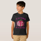 In October We Wear Nk Pumpkin Book Breast Cancer A T-shirt (Voorkant volledig)