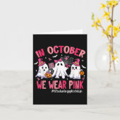 In October We Wear Nk Radiology Tech Life Breast C Kaart (Gele Bloem)