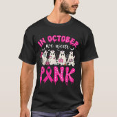 In October We Wear Nk Ribbon Ghost Nurse Halloween T-shirt (Voorkant)