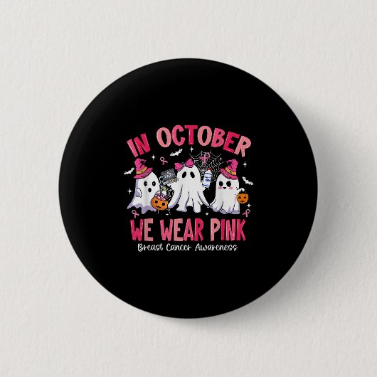 In October We Wear Nk Sonography Sonographer Breas Ronde Button 5,7 Cm (Voorkant)