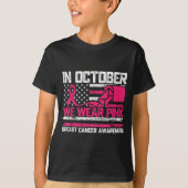In October We Wear Nk Stal Worker Breast Cancer  T-shirt (Voorkant)