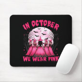 In October We Wear Nk Witch Halloween Breast Cance Muismat (Met muis)
