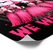 In October We Wear Nk Witch Halloween Breast Cance Poster (Hoek)