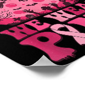 In October We Wear Nk Witch Halloween Breast Cance Poster (Hoek)