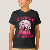 In October We Wear Nk Witch Halloween Breast Cance T-shirt (Voorkant)
