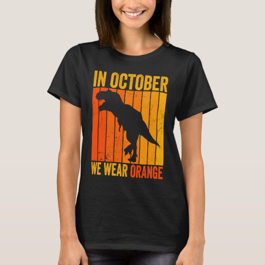 In October We Wear Orange Stop Bullying Unity Day  T-shirt (Voorkant)
