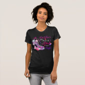 In October we wear pink and purple breast carcinoa T-shirt (Voorkant volledig)
