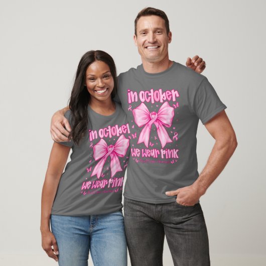 In October We Wear Pink Breast Cancer Awareness Co T-shirt (Unisex)