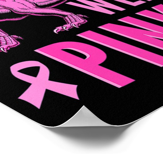 In October We Wear Pink Breast Cancer Awareness T- Poster (Hoek)