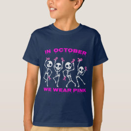 In October We Wear Pink Ghost Witch Breast Cancer  T-shirt