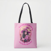 In October We Wear Pink Halloween Witch Tote Bag (Voorkant)