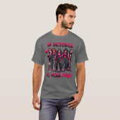 In October We Wear Pink Horror Breast Cancer Aware T-shirt (Voorkant volledig)