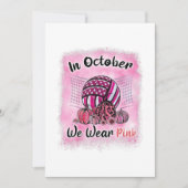 In October We Wear Pink Volleyball Breast Cancer A Bedankkaart (Voorkant)