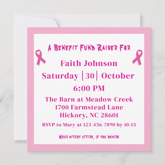 In October We Wear Pink Witch Fundraiser Event (Achterkant)