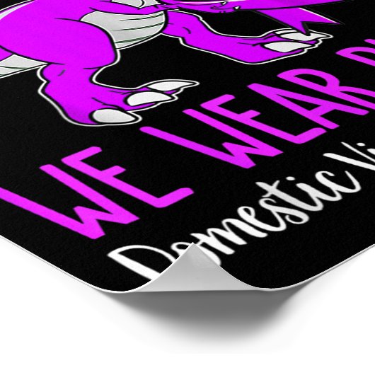 In October We Wear Purple Domestic Violence Ghosit Poster (Hoek)