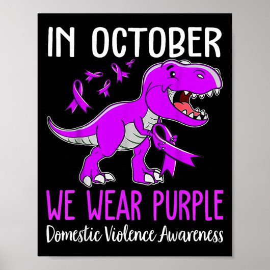 In October We Wear Purple Domestic Violence Ghosit Poster (Voorkant)