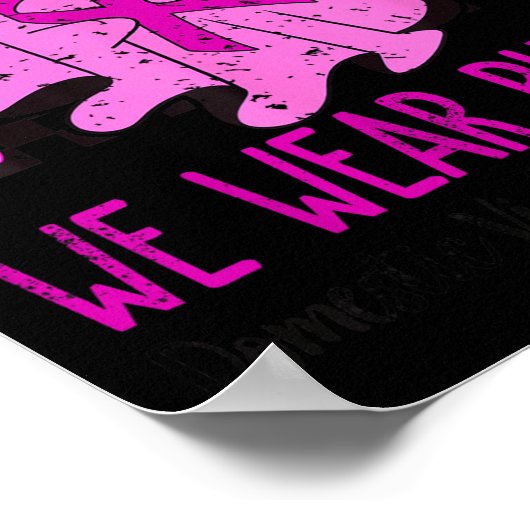 In October We Wear Purple Domestic Violence Ghost  Poster (Hoek)