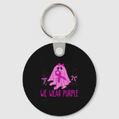 In October We Wear Purple Domestic Violence Ghost  Sleutelhanger (Voorkant)