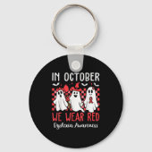 In October We Wear Red Dyslexia Awareness Month Ha Sleutelhanger (Voorkant)