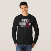 In October We Wear Red Ribbon Week Awareness 1 T-shirt (Voorkant volledig)