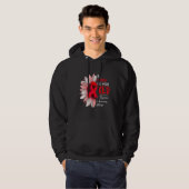 In October We Wear Red Sunflower Dyslexia Awarenes Hoodie (Voorkant volledig)