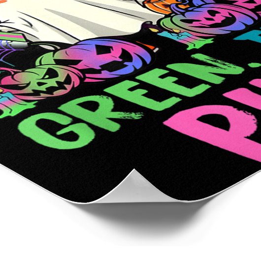 In October We Wear Teal Nk Halloween Metastatic Br Poster (Hoek)