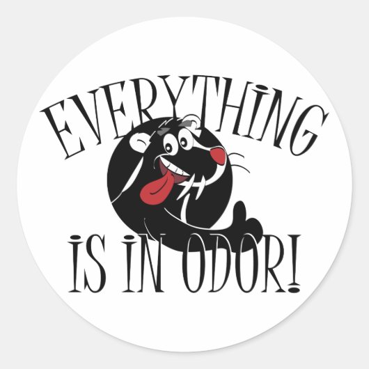 In Odor Skunk Ronde Sticker (Voorkant)