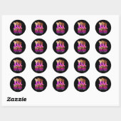 In oktober Borstkanker Huiselijk geweld Awarene Ronde Sticker (Vel)