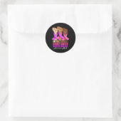 In oktober Borstkanker Huiselijk geweld Awarene Ronde Sticker (Tas)