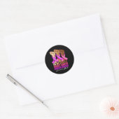 In oktober Borstkanker Huiselijk geweld Awarene Ronde Sticker (Envelop)