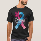In oktober Draag Blue Pink Pregnancy & Baby Loss T-shirt (Voorkant)