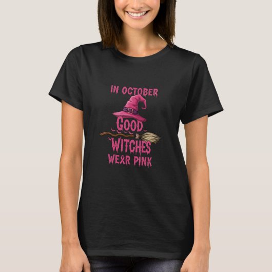 In oktober Draag goede heksen roze T-shirt (Voorkant)