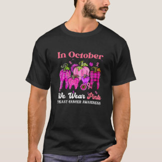 In oktober Draag het roze borstkankerbewustzijn De T-shirt