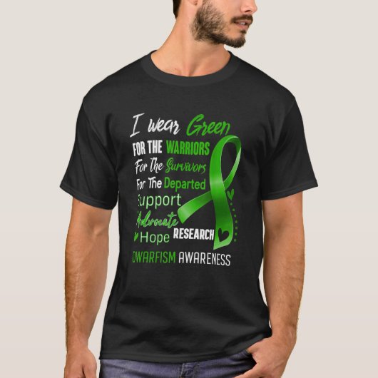 In oktober Draag ik groen voor Dwarfism Awareness  T-shirt (Voorkant)