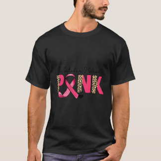 In oktober Draag ik Leopard Print Borstkanker Aw T-shirt