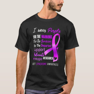 In oktober draag ik paars voor Rett Syndroom bewus T-shirt