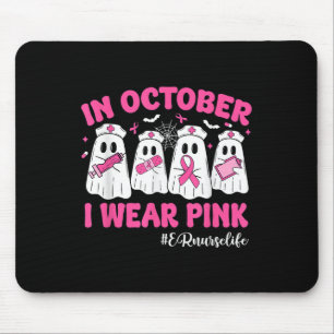 In oktober Draag ik Pink Er Nurse Life Borstkanker Muismat