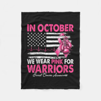 In oktober draag roze voor krijgers borstkanker fleece deken