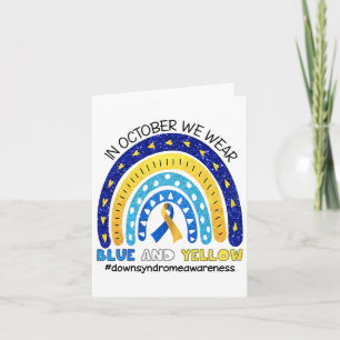 In oktober Draag we blauw en geel omlaag syndroom  Kaart